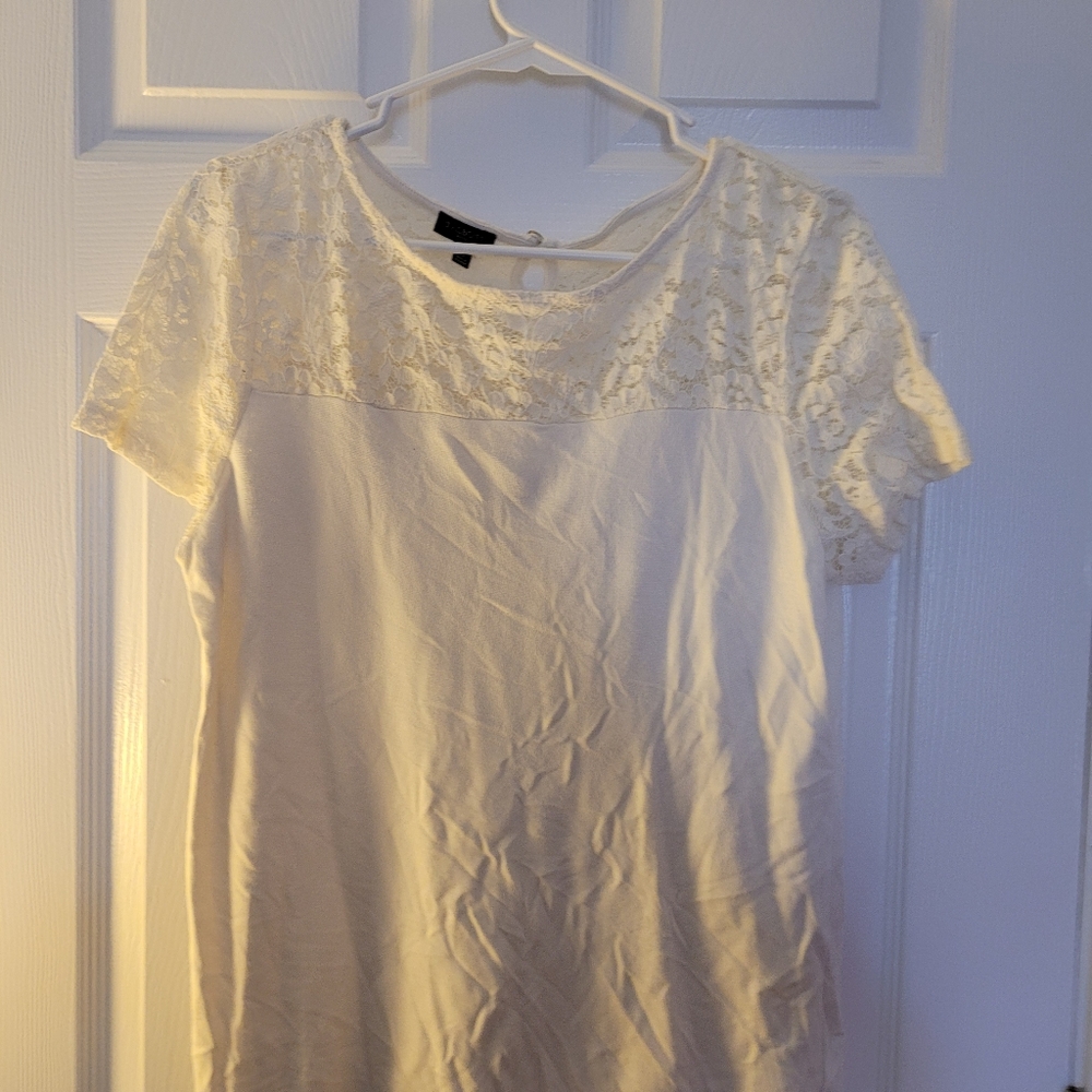 Off-White Talbots Petite Blouse (Size L)